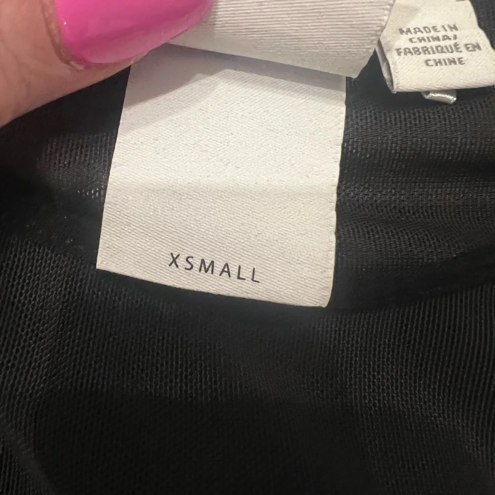 Puma x Sophia Webster Black Mesh Crop Top with Pink Trim - Picture 4 of 4